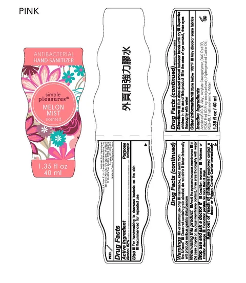 simple pleasuresANTIBACTERIAL HAND SANITIZER 포장