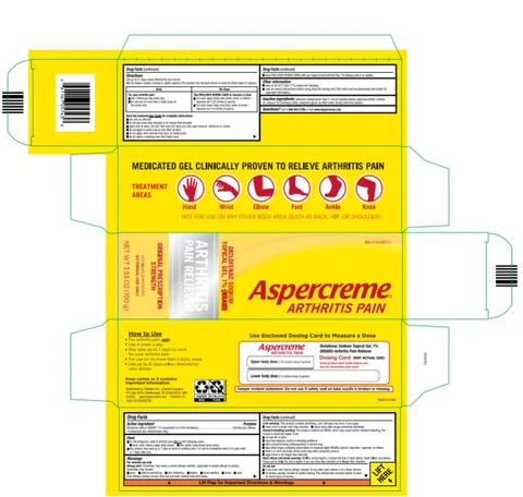 Aspercreme Arthritis 포장