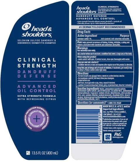Head and Shoulders Clinical Strength Dandruff Defense Advanced Oil Control packaging