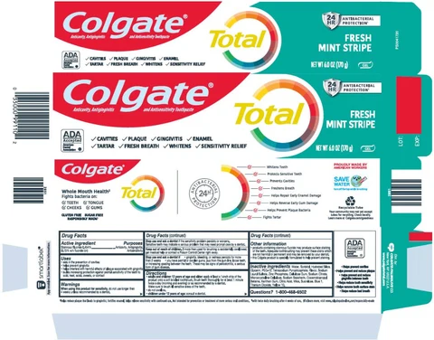 Colgate Total SF Mint Stripe Gel 포장