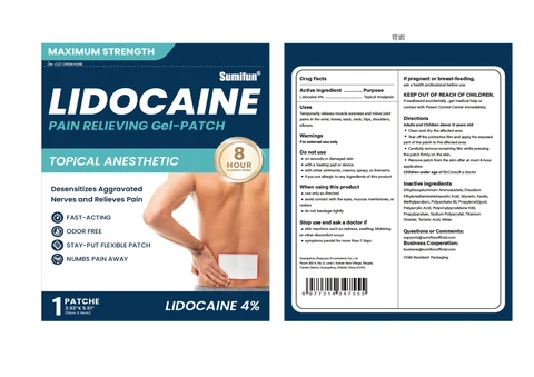 LIDOCAINE PAIN RELIEVING Gel-Patch packaging