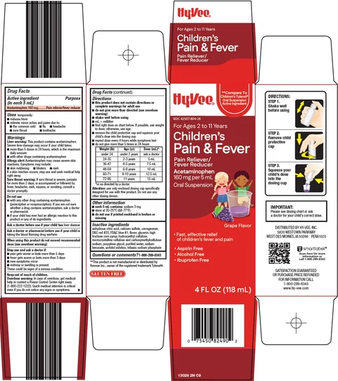 childrens pain and fever packaging