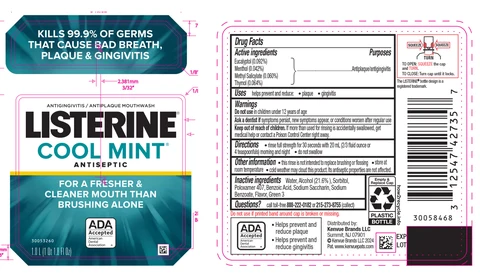 Listerine Cool Mint Antiseptic packaging