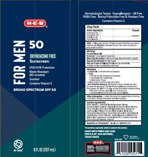 HEB SPF 50 For Men Sunscreen 포장