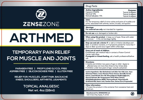 ZENSEZONE Arthmed Temporary Pain Relief Cream 포장