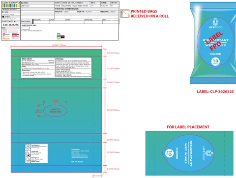 DISINFECTANT WIPES 포장