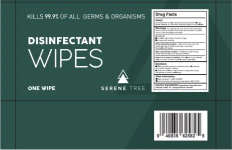 Serene Tree Hand Sanitizer Wipe 포장