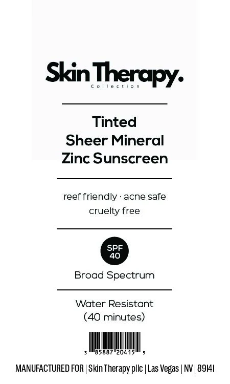 Tinted Sheer Mineral Zinc Sunscreen packaging