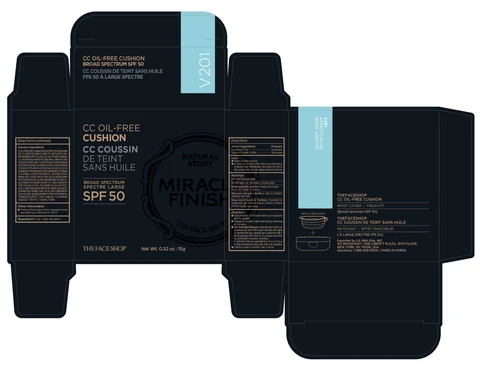 THEFACESHOP Cushion CC SPF 50 Apricot BeigeOil-Free 포장