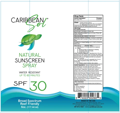 CARIBBEAN SOL Natural Sunscreen SPF-30 packaging