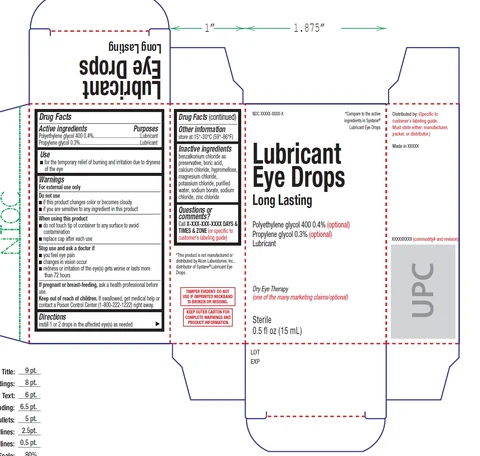 Lubricant Eye Drops Long Lasting packaging