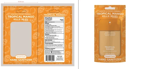Smart Care Hand Sanitizer Tropical Mango 포장