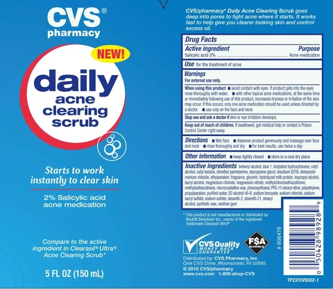 CVS Daily Acne Clearing Scrub packaging