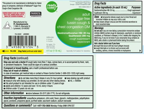 Tussin Cough Sugar Free 포장