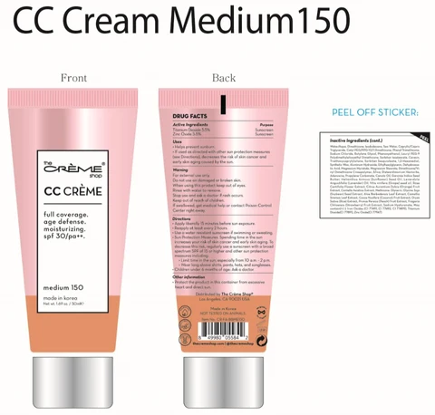 CC Cream Medium150 packaging
