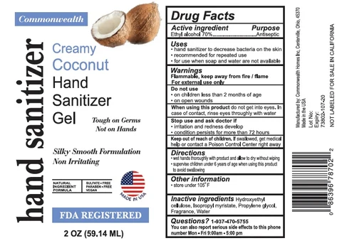 Commonwealth Creamy Coconut Hand Sanitizer 포장