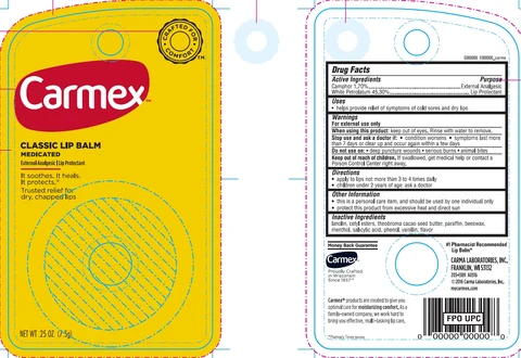Carmex Classic Lip Balm Medicated 포장