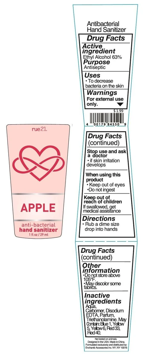 RUE 21 Apple Anti Bacterial Hand Sanitizer 포장