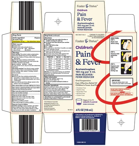 foster and thrive childrens pain and fever packaging
