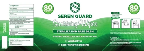 SEREN GUARD Sanitizing Wipes 포장