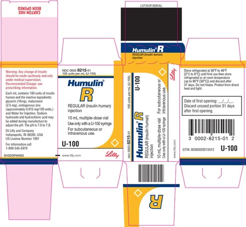 Humulin R 포장