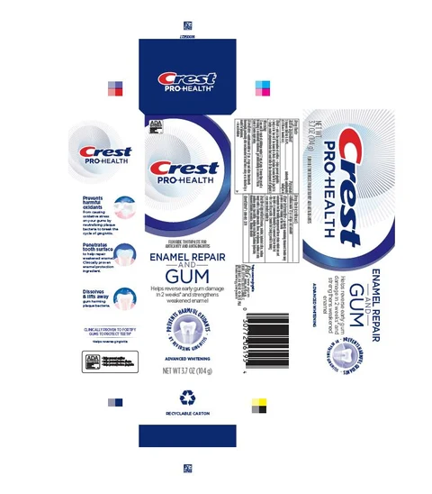 Crest Pro HealthEnamel Repair and Gum Advanced Whitening 포장