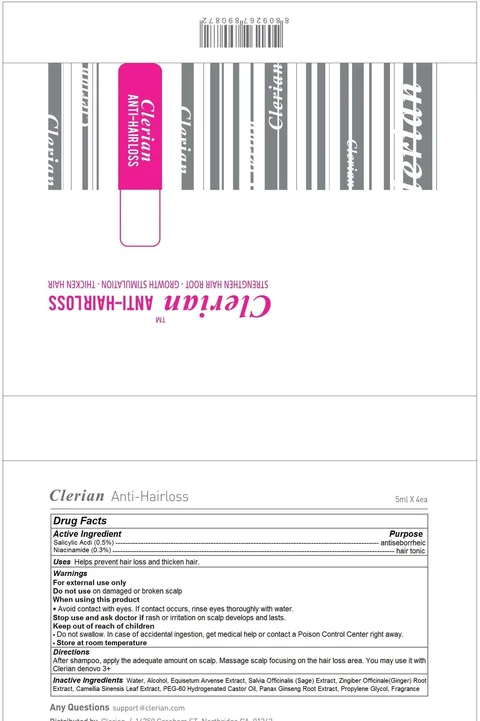 Clerian Anti-Hairloss 포장