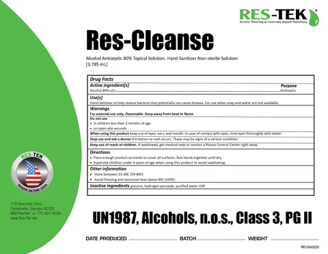 Res-Cleanse 포장