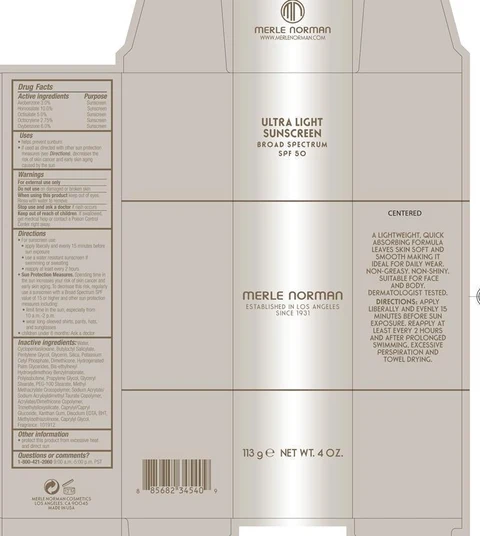 Ultra Light Sunscreen Broad Spectrum SPF 50Merle Norman 포장