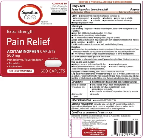 Signature Care Pain Relief 포장