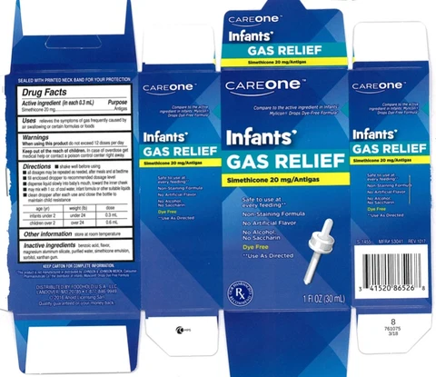 Infants Non staining Gas relief packaging