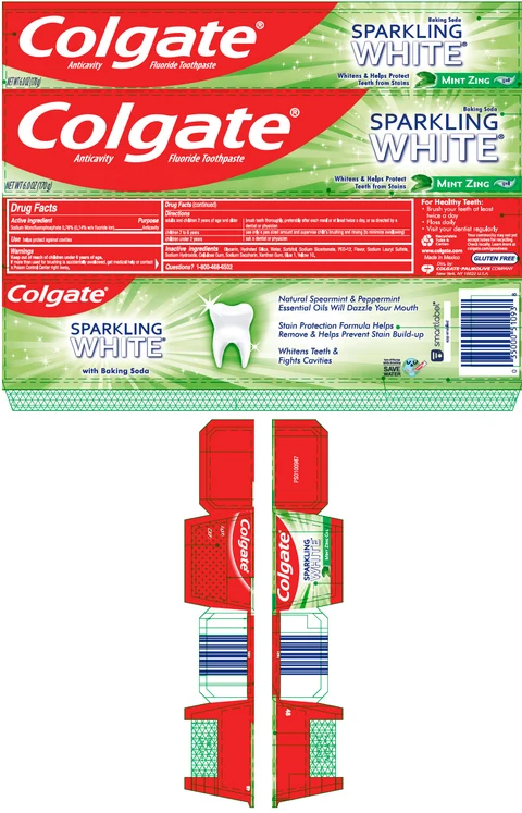 ColgateSparkling White Mint Zing 포장