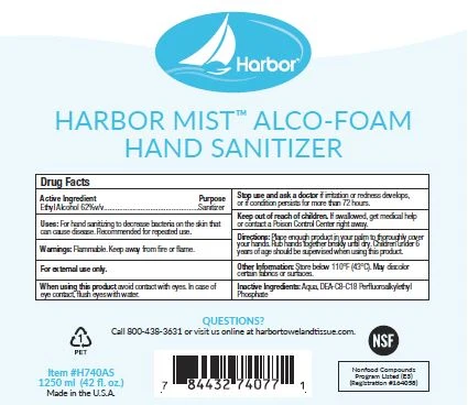 Harbor Mist Alco-Foam Hand Sanitizer packaging