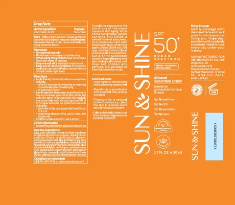 SUN and SHINE MINERAL SUNSCREEN 포장