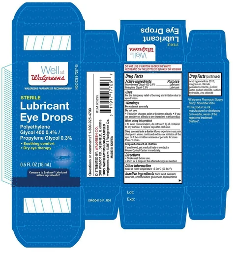 Walgreens Lubricant Eye packaging