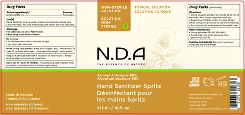 Hand Sanitizer Spritz packaging