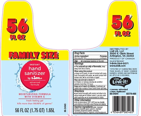 Lidl Instant Hand Sanitizer packaging