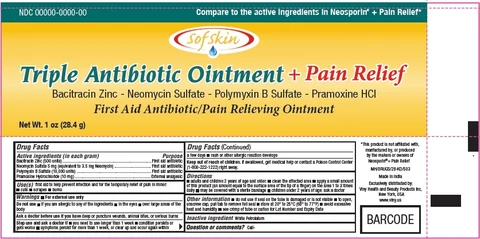 SOFSKIN TRIPLE ANTIBIOTICPLUS PAIN RELIEF 포장