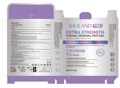 Saviland PRO Extra Strength Toenail Renewal Patches 포장