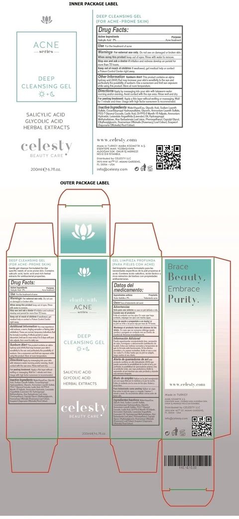 CelestyAcne Series Deep Cleansing Gel 포장