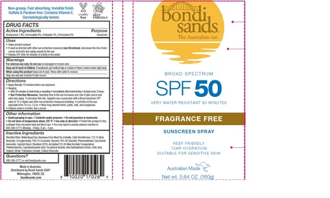 Bondi Sands Fragrance Free SPF 50 Sunscreen 포장
