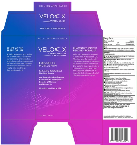 Velocx for Joint and Muscle Pain Roll-On Applicator 포장