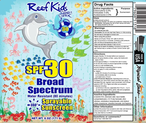 Reef Kids SPF 30 Oxybenzone Free 포장
