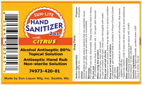 Hand Sanitizer WITH CITRUS packaging