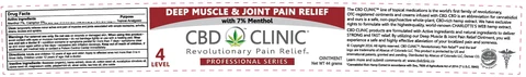 CBD Clinic Deep Muscle and Joint Pain Relief packaging