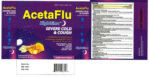 AcetaFlu NightTime Effervescent packaging