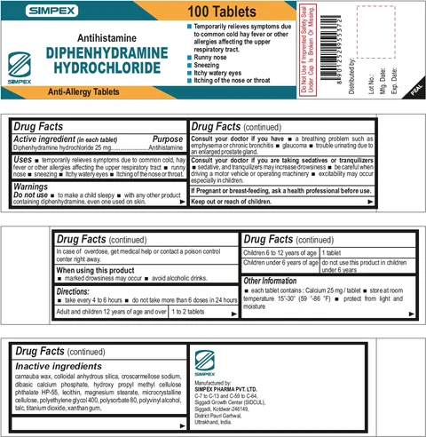 diphenhydramine hydrochloride packaging
