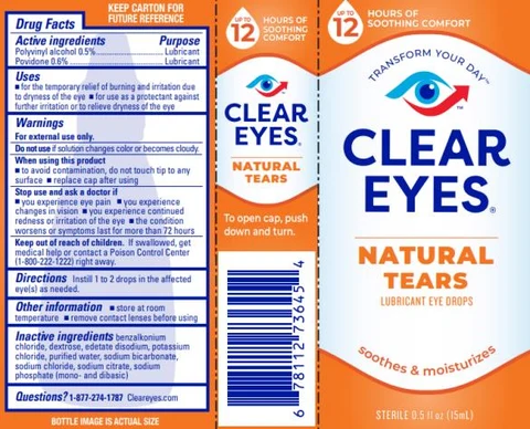 Clear Eyes Natural Tears 포장