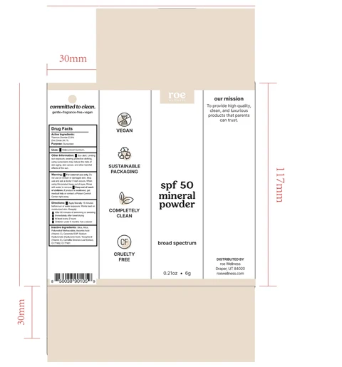 ROE WELLNESS SPF 50 MINERAL 포장