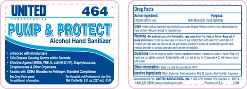 United Laboratories 464 PUMP and PROTECT Alcohol Hand Sanitizer 포장